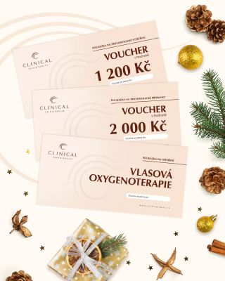 Dárek na poslední chvíli, který potěší? Voucher od CLINICAL HAIR&HEALTH. Stačí ho vybrat na e shopu a my vám ho pošleme...